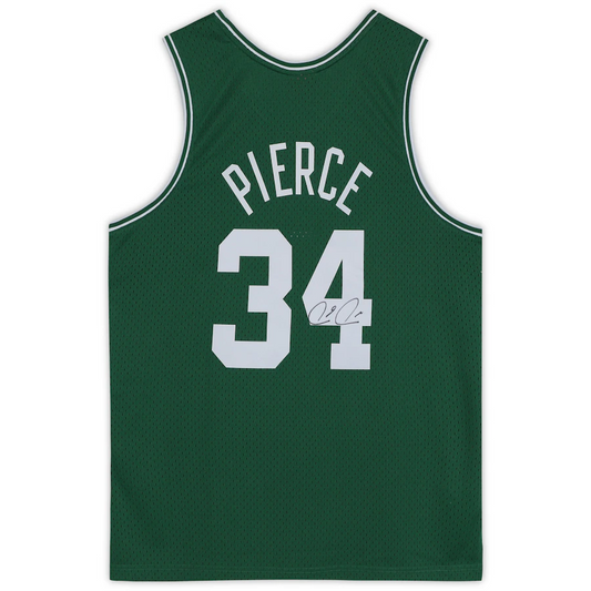 Paul Pierce Signed Boston Celtics  Mitchell & Ness 2007 - 2008 Green Swingman Jersey (Fanatics)