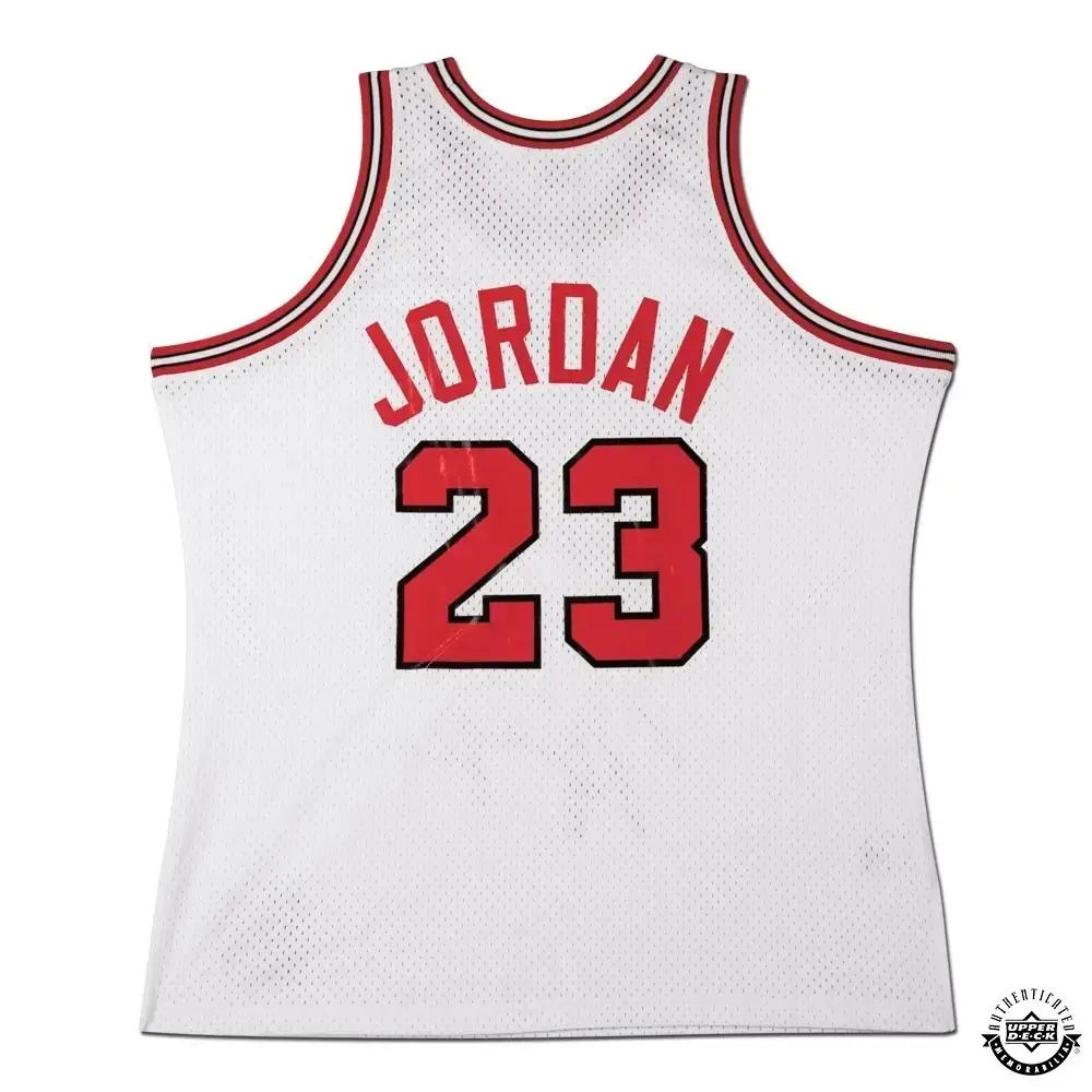 Michael Jordan Signed 1991-1992 Chicago Bulls Home Jersey "In Memory of Sheri Berto" Embroidered M&N LE/123 (Upper Deck)