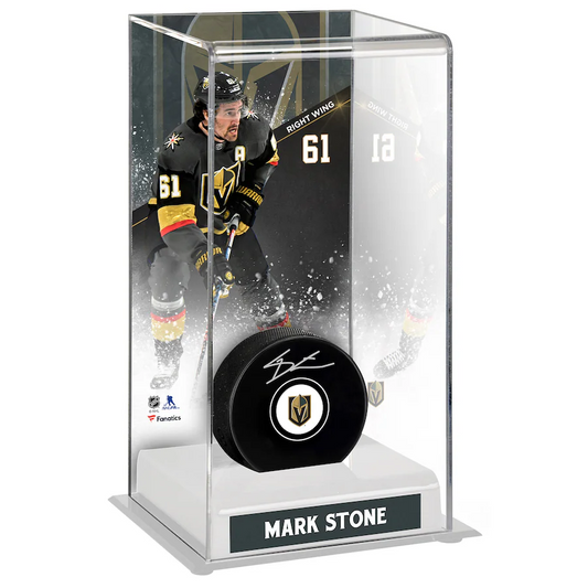 Mark Stone Signed Vegas Golden Knights with Deluxe Tall Hockey Puck Case (Fanatics)
