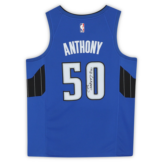 Cole Anthony Signed Orlando Magic Jordan Brand Blue 2020/21 Statement Edition Swingman Jersey (Fanatics)