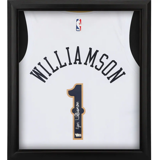 Zion Williamson Signed New Orleans Pelicans Nike Navy Swingman Jersey Shadowbox (Fanatics)