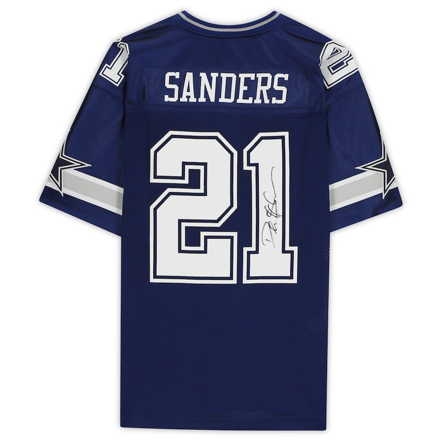 Deion Sanders Signed Dallas Cowboys Mitchell & Ness Home Authentic Jersey (Fanatics)