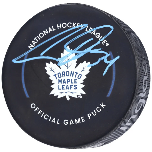 Auston Matthews Signed Toronto Maple Leafs NHL Official Game Puck (Fanatics)