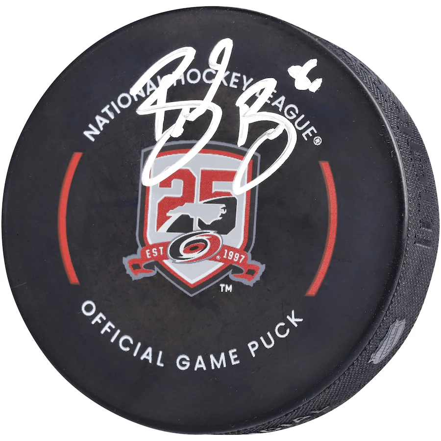 Brent Burns Signed Carolina Hurricanes Official Game Puck (Fanatics)