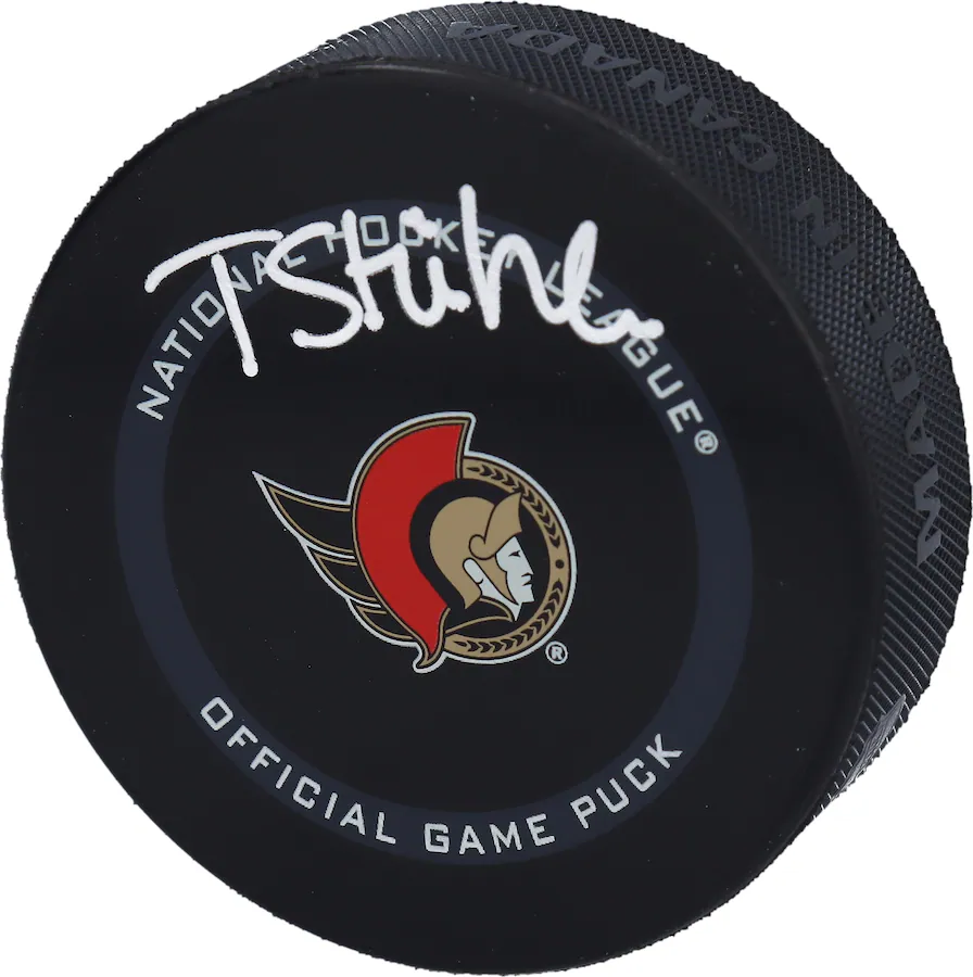 Tim Stutzle Signed Ottawa Senators  Official Game Puck (Fanatics)