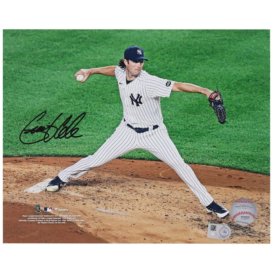 Gerrit Cole Signed New York Yankees  8" x 10" Pinstripes Side View Photograph (Fanatics)