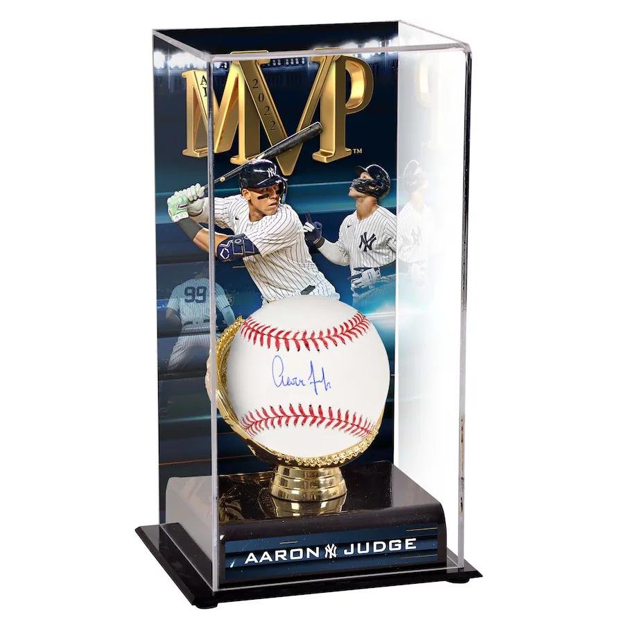 Aaron Judge Signed New York Yankees 2022 AL MVP Baseball with Sublimated Display Case (Fanatics)