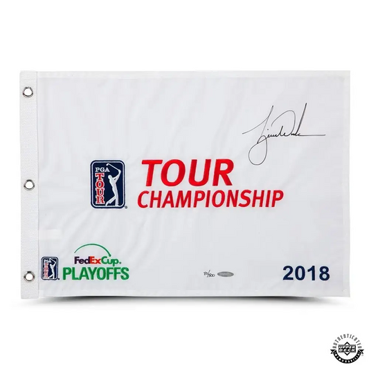 Tiger Woods Signed 2018 Tour Championship Pin Flag LE/500 (Upper Deck)