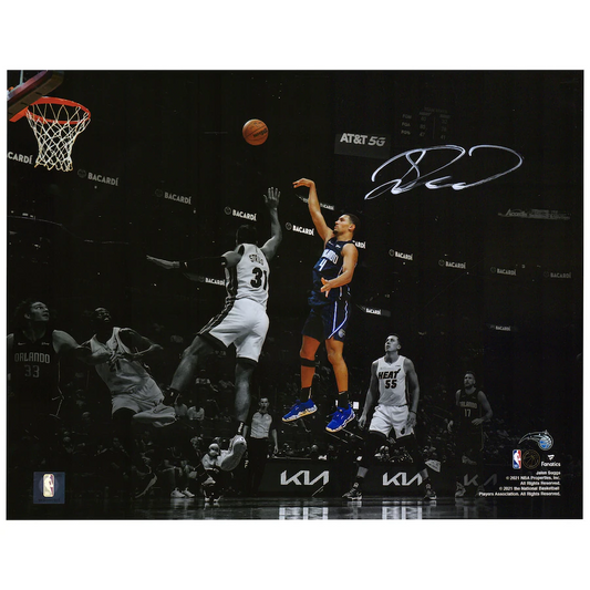 Jalen Suggs Signed Orlando Magic 11'' x 14'' Floater Spotlight Photograph (Fanatics)