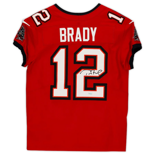 Tom Brady Signed Tampa Bay Buccaneers Red Nike Elite Jersey (Fanatics)