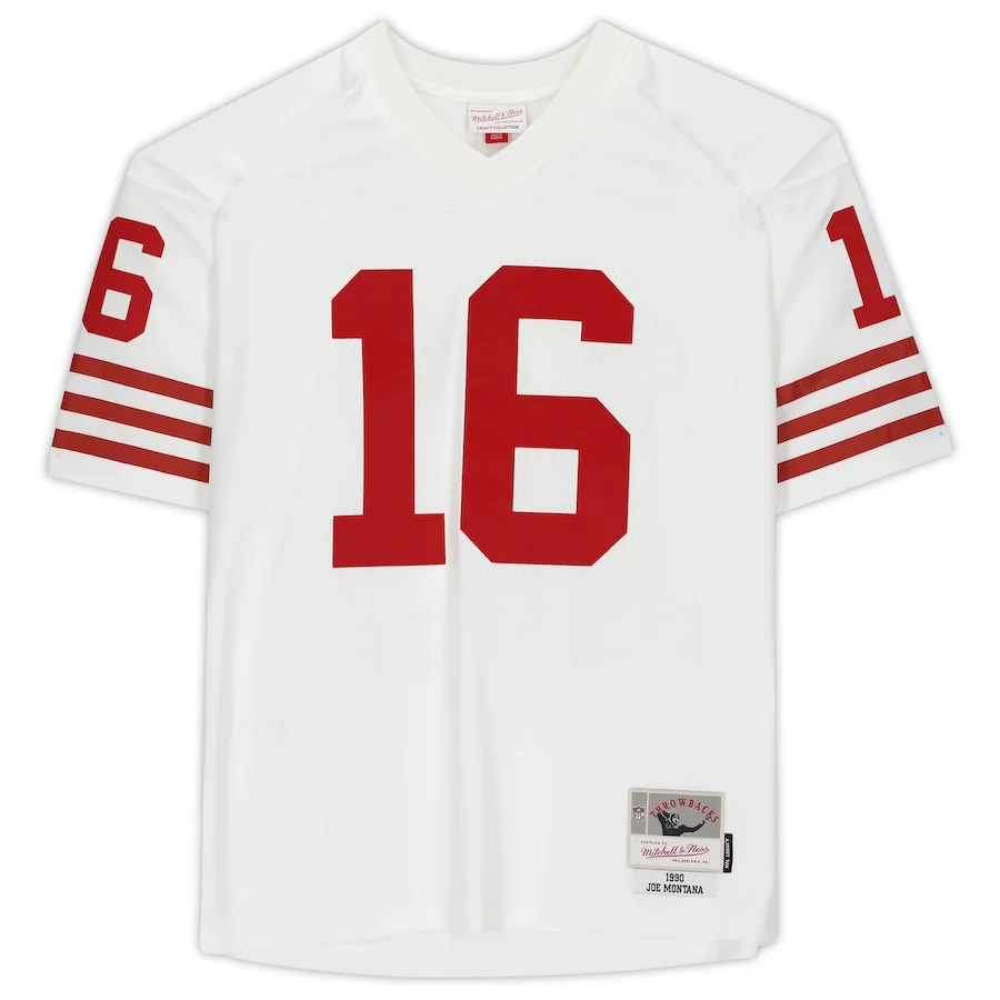 Joe Montana Signed San Francisco 49ers Mitchell & Ness White Authentic Jersey (Fanatics)