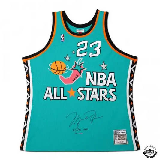 Michael Jordan Signed & Embroidered 1996 All-Star Game East Authentic Mitchell & Ness Jersey (Upper Deck)