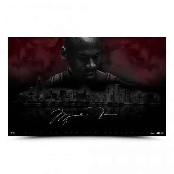 Michael Jordan  Signed  "City Of The Big Shoulders" 40 x 25 (Upper Deck)