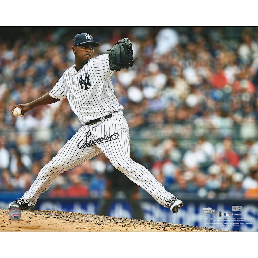 Luis Severino Signed New York Yankees 16" x 20" Pitching Photograph (Fanatics)