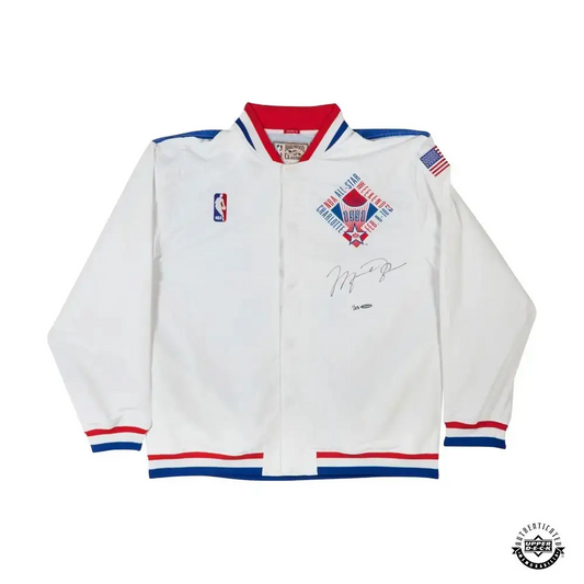 Michael Jordan Signed 1991 NBA All-Star Game Warmup Jacket LE/23 M&N (Upper Deck)