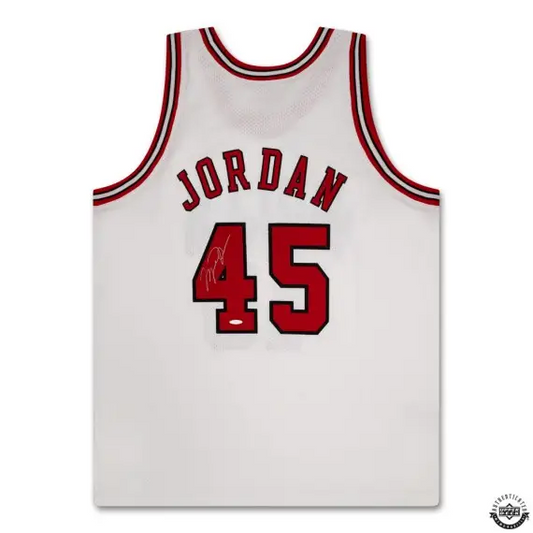 Michael Jordan Signed 1994-95 Chicago Bulls White Authentic Mitchell & Ness Jersey (Upper Deck)