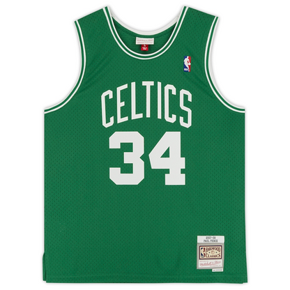 Paul Pierce  Signed Boston Celtics  Green 2007-08 Mitchell & Ness Replica Jersey with "HOF 21" Inscription (Fanatics)