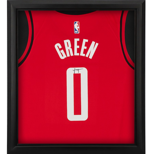 Jalen Green Signed Houston Rockets  Nike Red Icon Swingman Jersey Shadowbox (Fanatics)