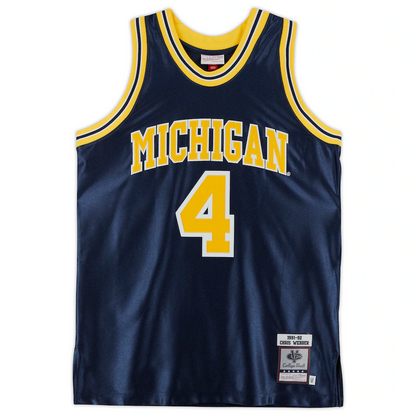 Chris Webber Navy Michigan Wolverines Signed Mitchell & Ness 1991-92 Authentic Jersey with Multiple Inscriptions - Limited Edition of 30 (Fanatics)