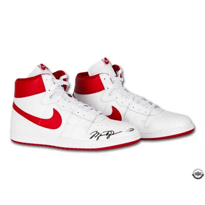 Michael Jordan Autographed Nike Air Jordan 1 Retro High 1985 & Signed Nike Air Jordan Air Ship PE New Beginnings Pack Shoes (Upper Deck)