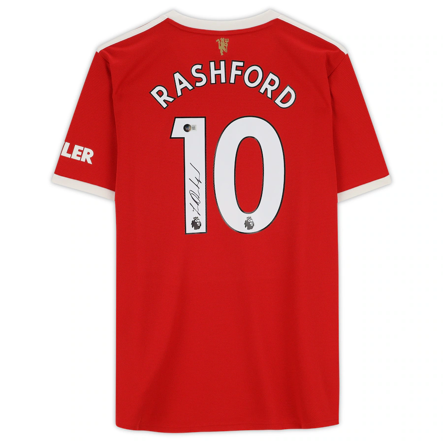 Marcus Rashford Signed Manchester United  Adidas 2021-22 Red Jersey (Fanatics)