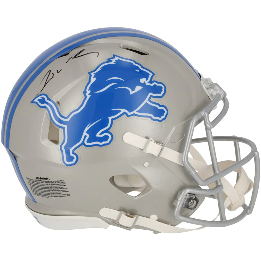 Jameson Williams Signed Detroit Lions Riddell Speed Authentic Helmet (Fanatics)