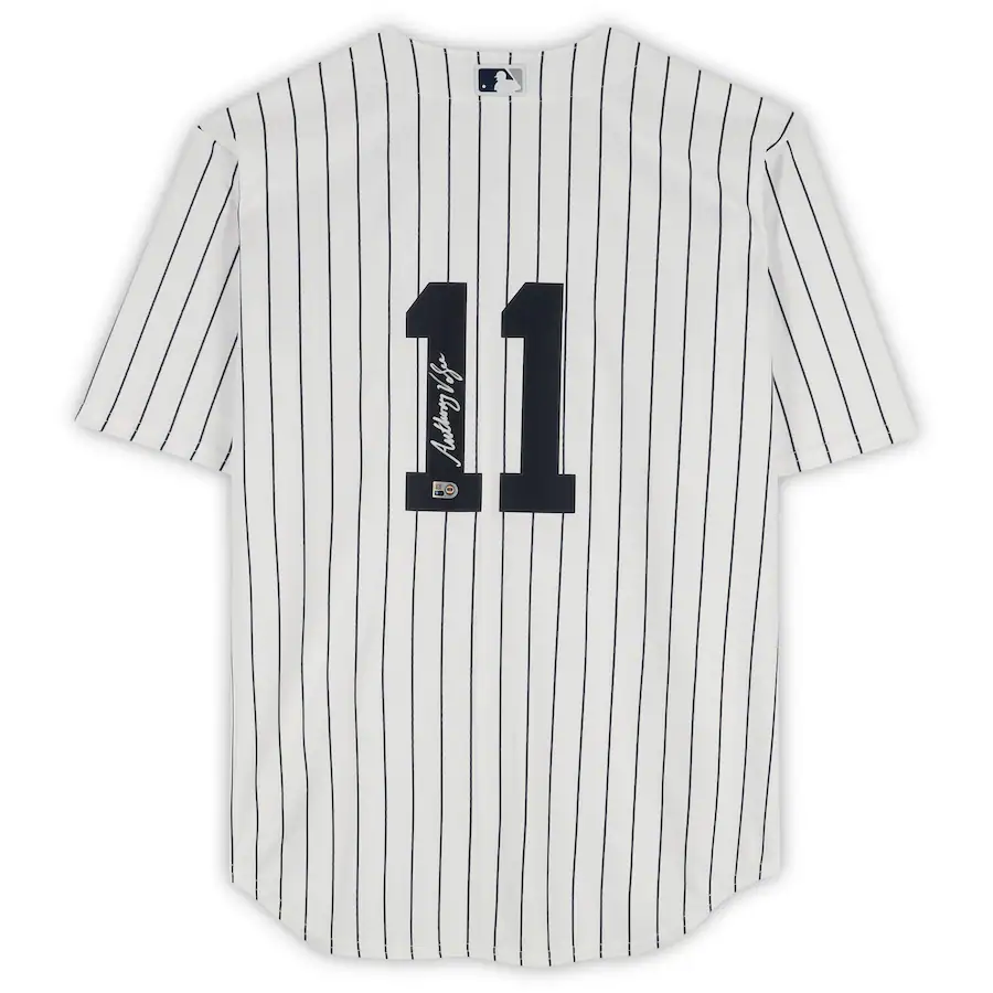 Anthony Volpe Signed New York Yankees  White Nike Replica Jersey (Fanatics)