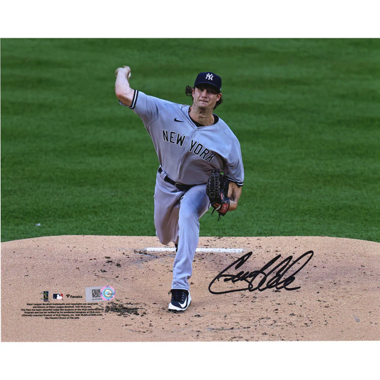 Gerrit Cole Signed New York Yankees  8" x 10" Road Pitching Photograph (Fanatics)