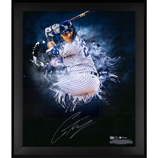 Gleyber Torres Signed New York Yankees Framed 20" x 24" In Focus Photograph (Fanatics)