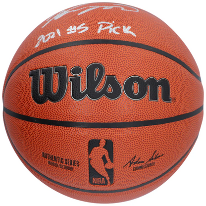 Jalen Suggs Signed Orlando Magic  Wilson Authentic Series Indoor/Outdoor Basketball with "2021 #5 Pick" Inscription (Fanatics)