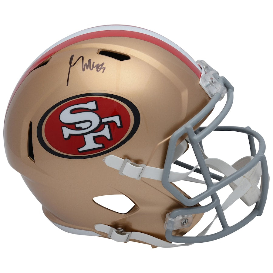 George Kittle San Francisco 49ers Autographed Riddell Speed Replica Helmet (Fanatics)