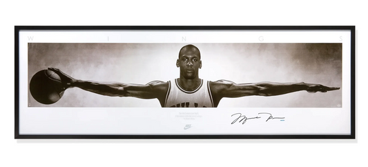 Michael Jordan Signed Wings Print - Framed (Upper Deck)