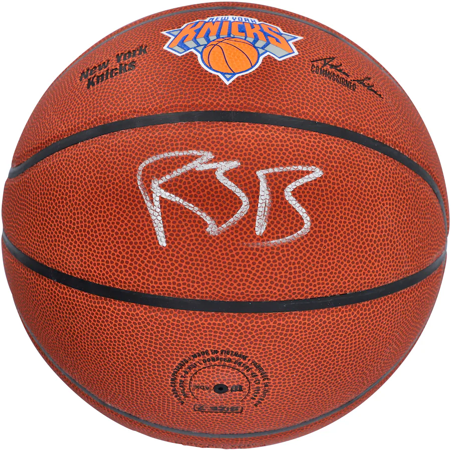 RJ Barrett Signed New York Knicks  Wilson Team Logo Basketball (Fanatics)