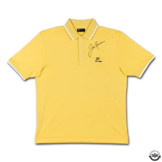 Jack Nicklaus Signed Golden Bear Yellow Golf Shirt LE/25 (Upper Deck)