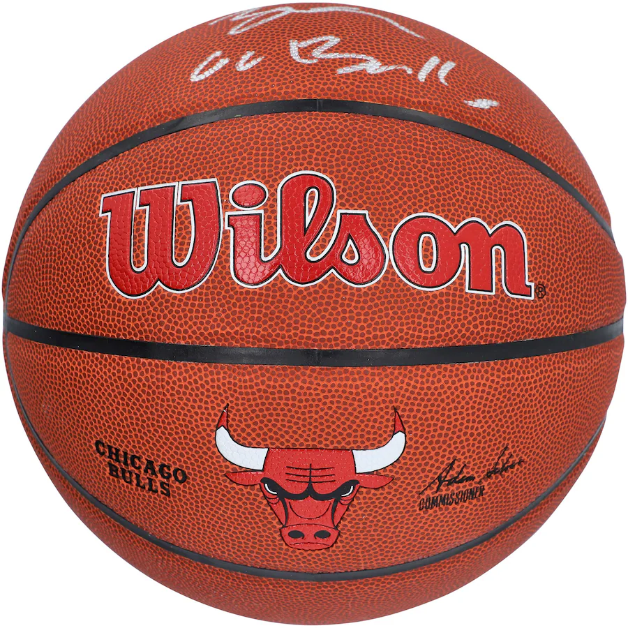 Lonzo Ball Signed Chicago Bulls  Wilson Team Logo Basketball with "Go Bulls" Inscription (Fanatics)