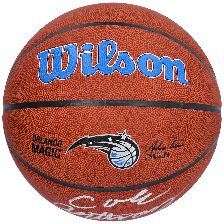 Cole Anthony Signed Orlando Magic  Wilson Team Logo Basketball - Silver Ink (Fanatics)