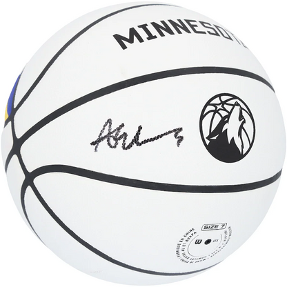 Anthony Edwards  Signed Minnesota Timberwolves Autographed White 2022-2023 City Edition Collectors Basketball (Fanatics)