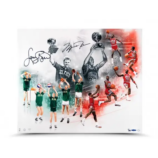 Michael Jordan & Larry Bird Signed All Star Saturday Night 20 x 24 (Upper Deck)