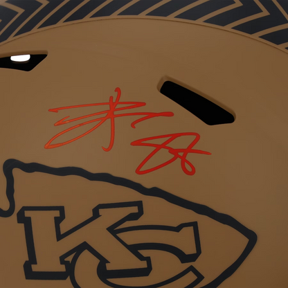 Travis Kelce Kansas City Chiefs Autographed Riddell 2023 Salute to Service Speed Replica Helmet (Fanatics)