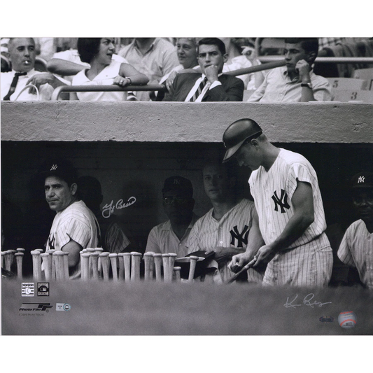 Yogi Berra Signed New York Yankees 16" x 20" Dugout Photograph - Photographer Ken Regan Signed (Fanatics)