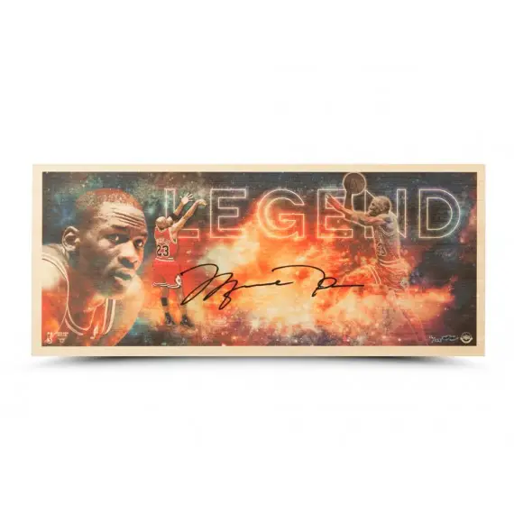 Michael Jordan Signed Legend Bamboo Print (Upper Deck)