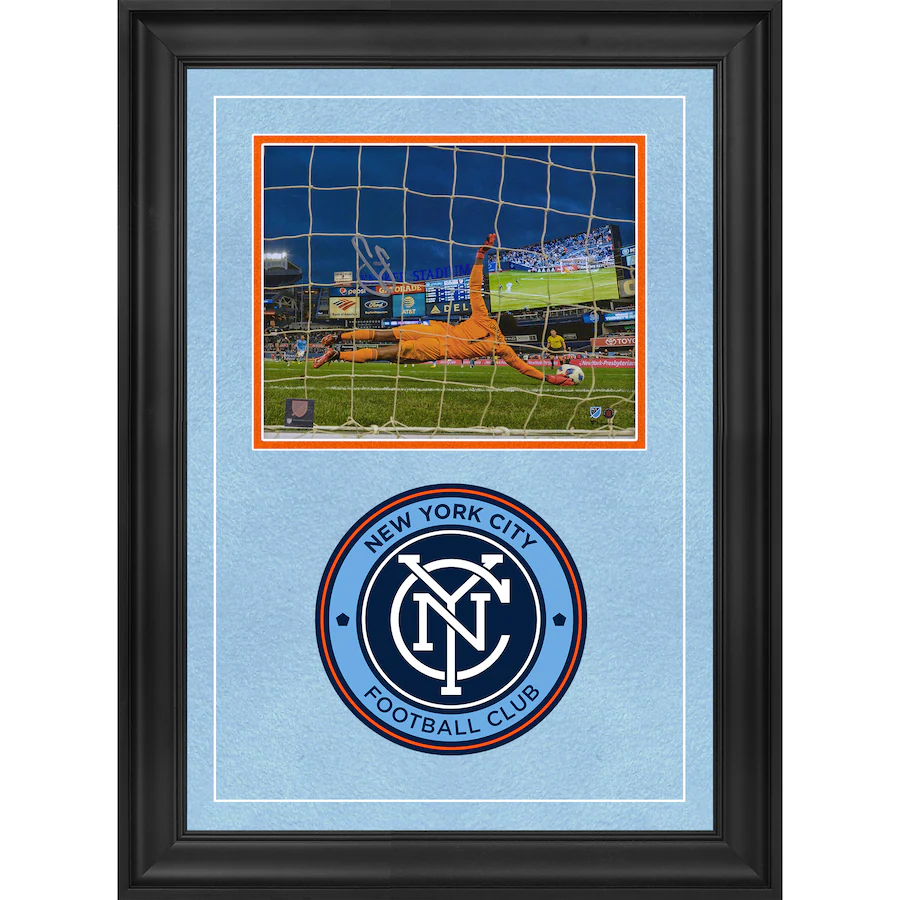 Sean Johnson Signed New York City FC  Deluxe Framed 8" x 10" Save Photograph (Fanatics)