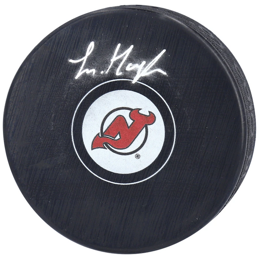 Luke Hughes Signed New Jersey Devils Hockey Puck (Fanatics)