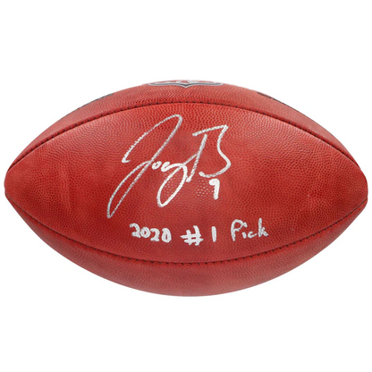 Joe Burrow Signed Official NFL Wilson "Duke" Pro Football with "2020 #1 PICK" Inscription - Cincinnati Bengals (Fanatics)