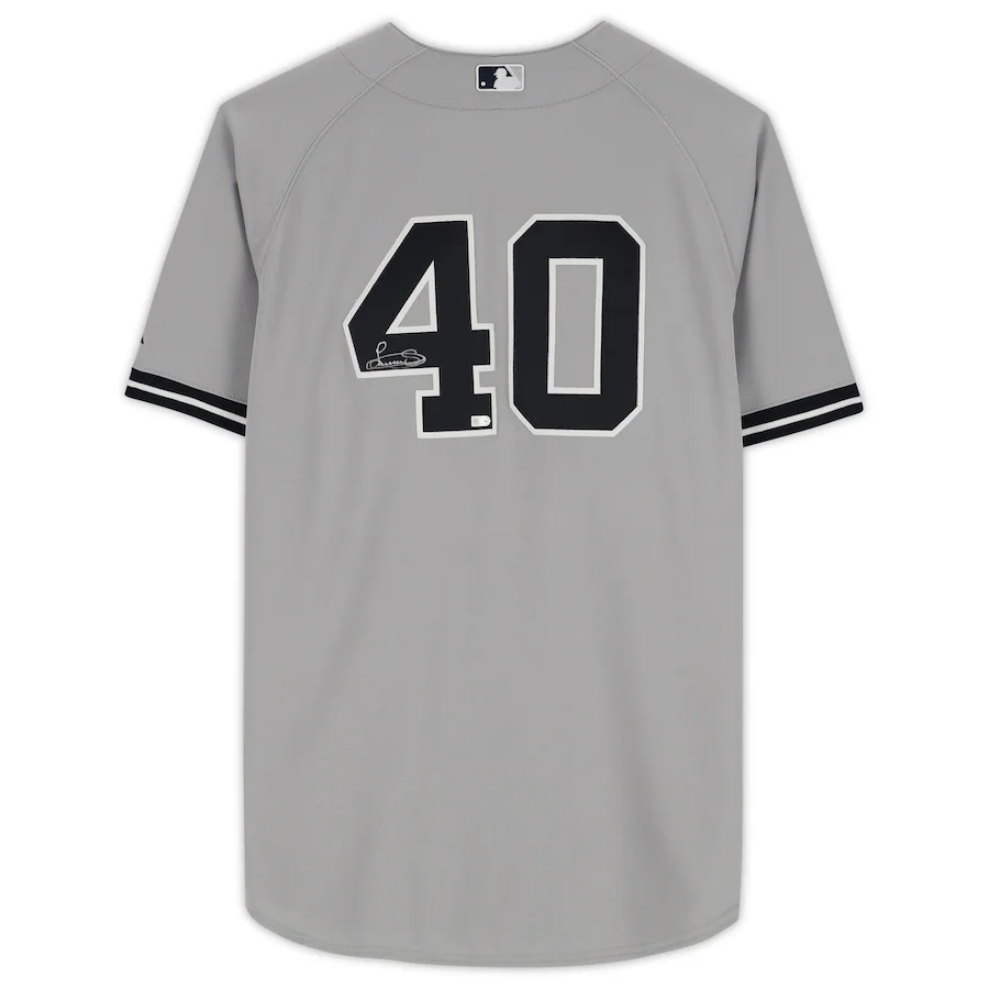 Luis Severino Signed New York Yankees  Topps Grey Majestic Authentic Jersey (Fanatics)