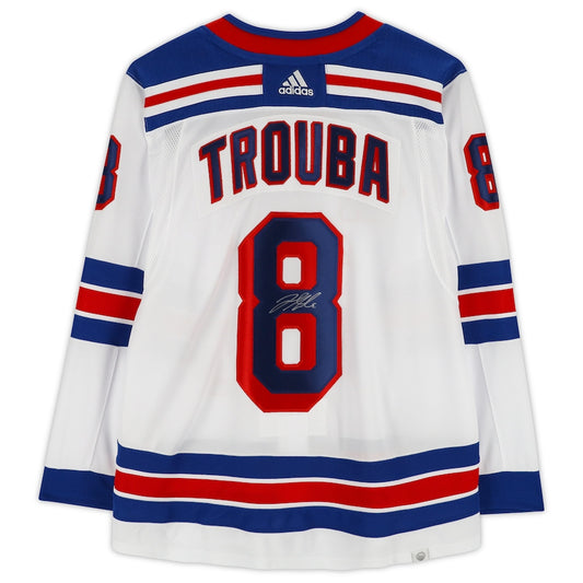 Jacob Trouba Signed New York Rangers White Adidas Authentic Jersey (Fanatics)