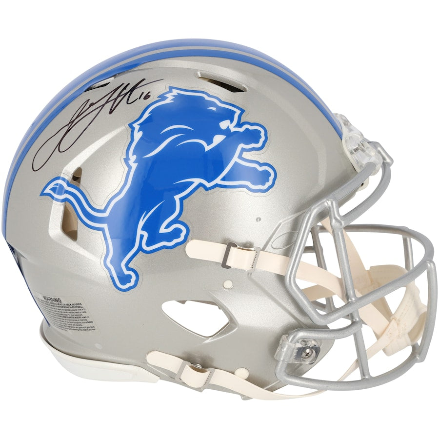 Jared Goff Signed Detroit Lions Riddell Speed Authentic Helmet (Fanatics)