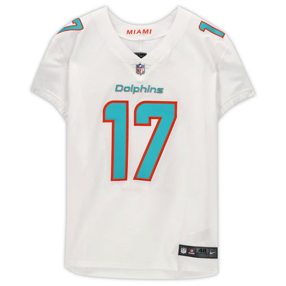 Jaylen Waddle Signed Miami Dolphins Autographed White Nike Elite Jersey (Fanatics)