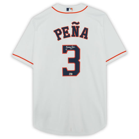 Jeremy Peña Signed Houston Astros White Replica Jersey (Fanatics)