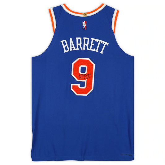 R.J. Barrett Blue Signed New York Knicks  Nike Diamond Authentic Jersey (Fanatics)